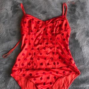 Orange and pink bodysuit
